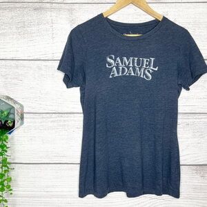 Blue Samuel Adams Women's Fitted T-Shirt Size Large For the Love of Beer
